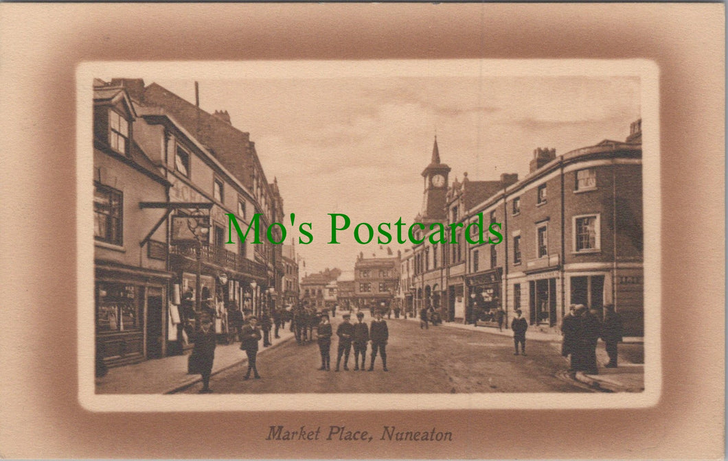Warwickshire Postcard - Market Place, Nuneaton Ref.HP374