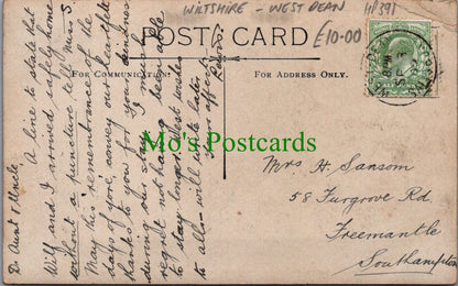 Wiltshire Postcard - West Dean - Lockerley Road 2 Miles  Ref.HP391