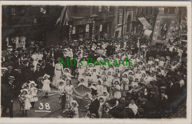 Lancashire Postcard - Street Procession, Radcliffe Publisher Ref.HP392
