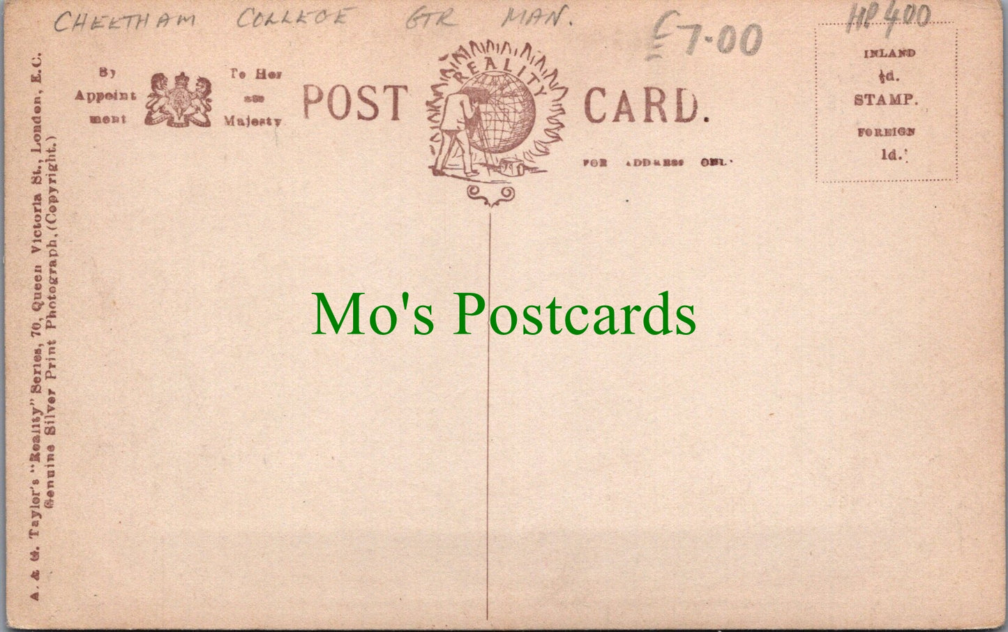 Lancashire Postcard - Cheetham College, Manchester Ref.HP400