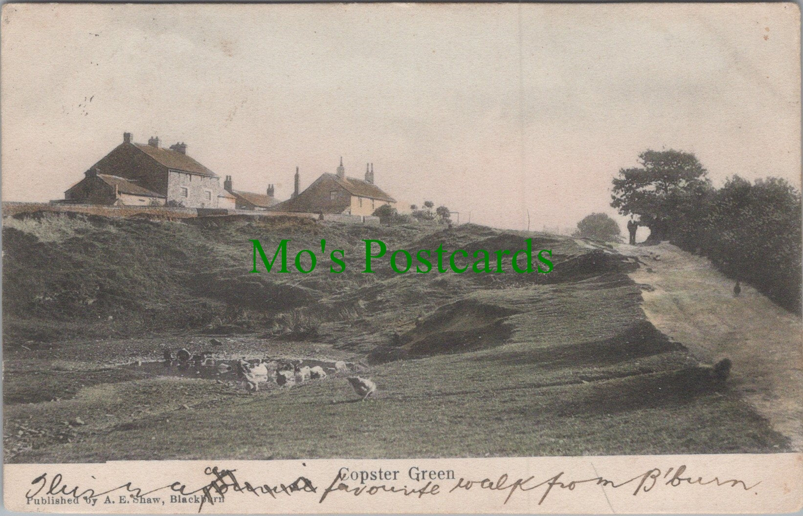 Lancashire Postcard - Copster Green Village Ref.HP404