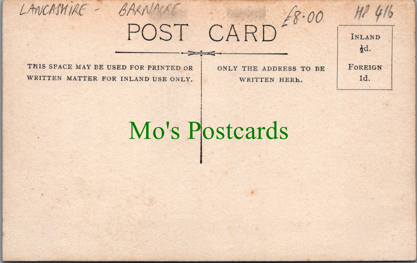Lancashire Postcard - Barnacre   Ref.HP416