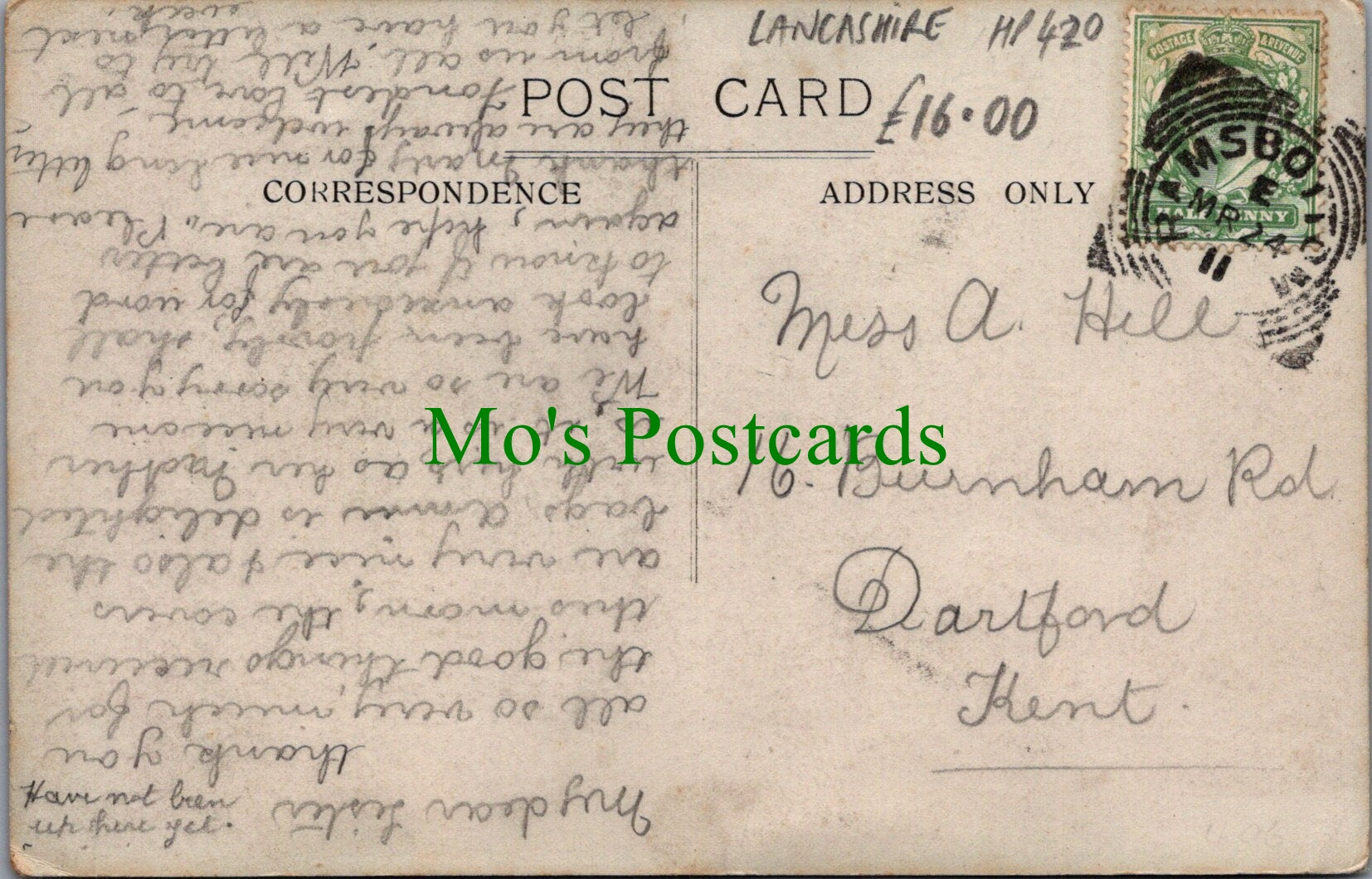 Lancashire Postcard - Dundee Lane, Ramsbottom Ref.HP420