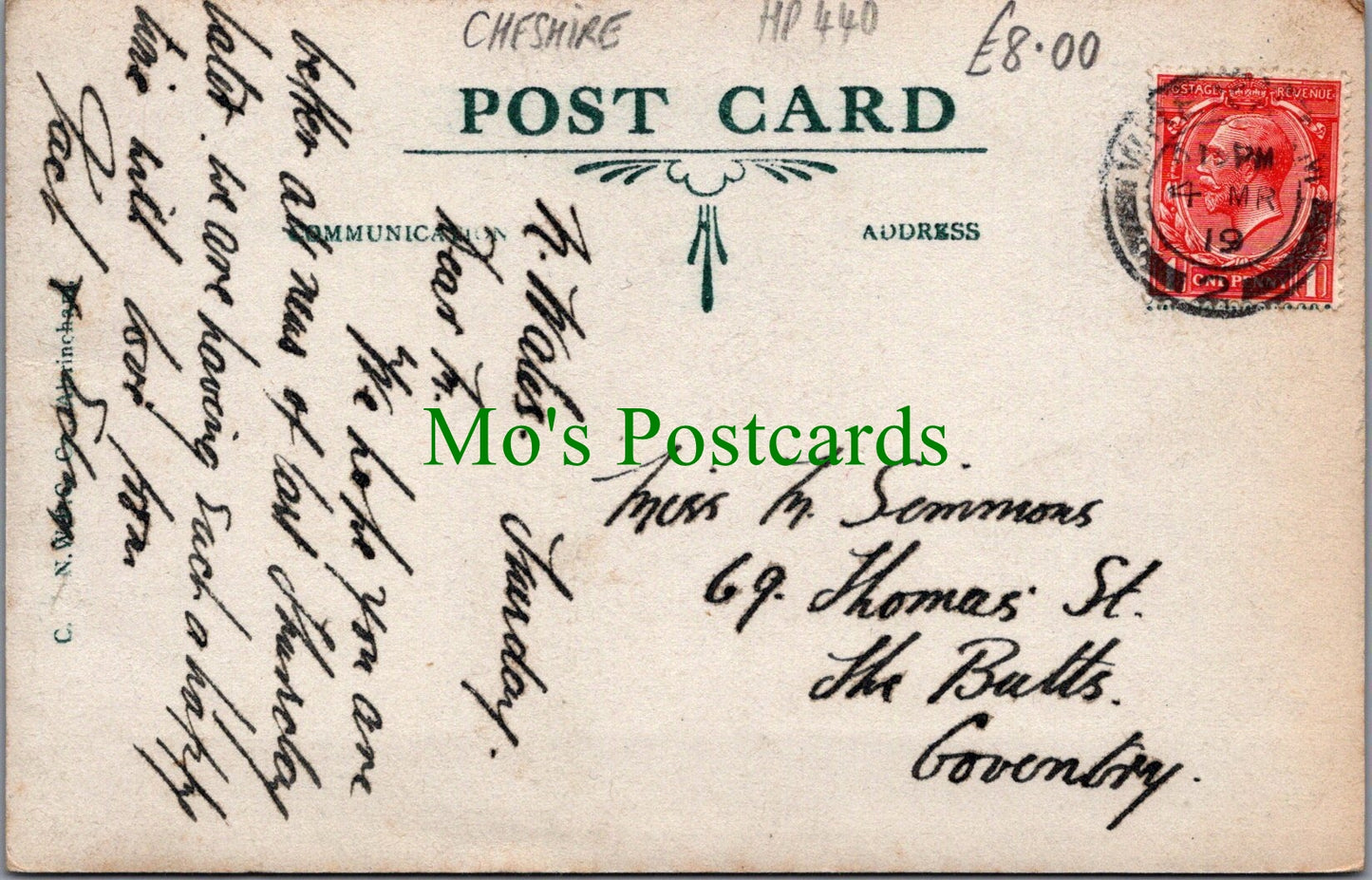 Cheshire Postcard - Stamford New Road, Altrincham   Ref.HP440