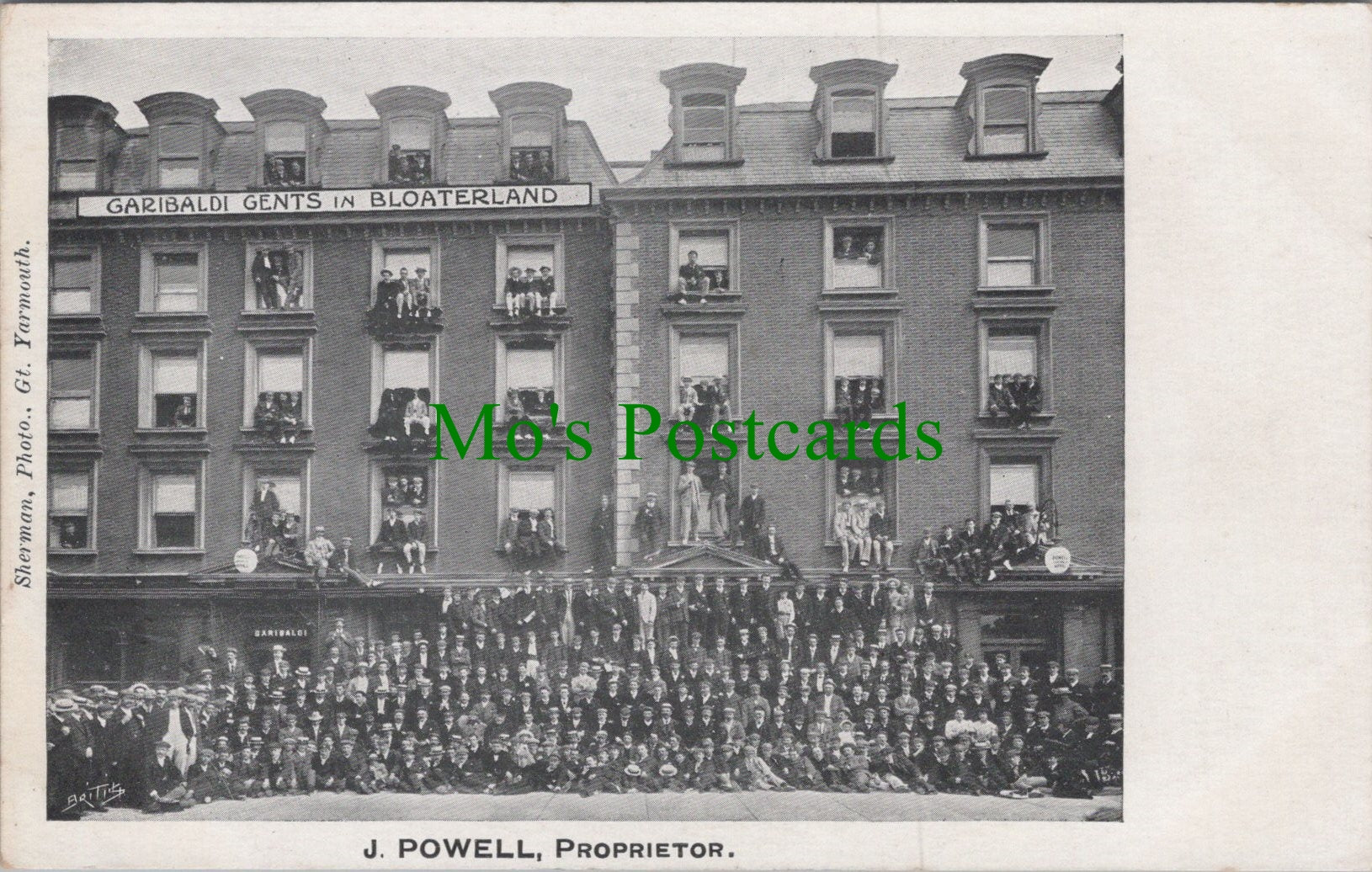 Norfolk Postcard - Great Yarmouth, J.Powell, Garibaldi Proprietor  Ref.HP441