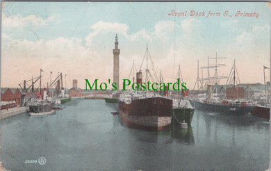 Lincolnshire Postcard - Royal Dock From South, Grimsby Ref.HP447