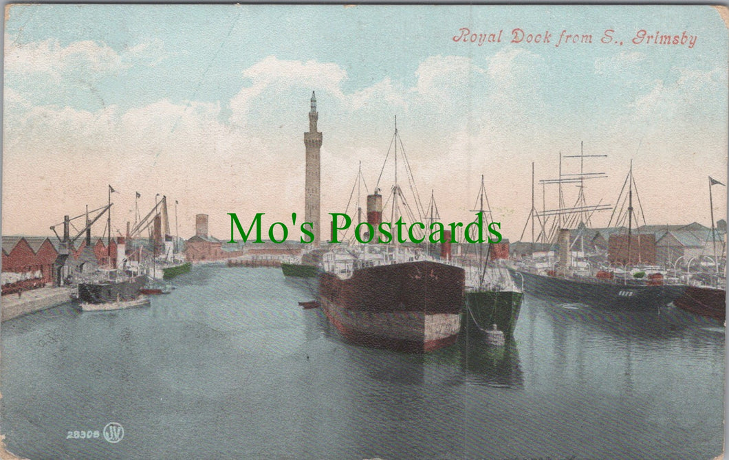 Lincolnshire Postcard - Royal Dock From South, Grimsby Ref.HP447
