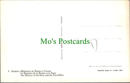 Spain Postcard - Madrid, The Ministry of The Navy Ref.SW10087