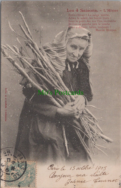 France Postcard - Les 4 Saisons - L'Hiver Ref.SW10091