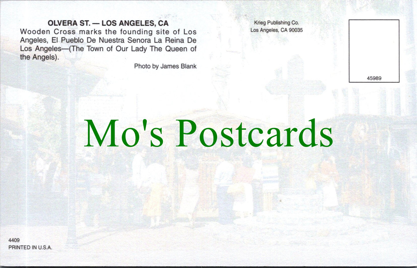America Postcard - Olvera Street, Los Angeles, California  Ref.SW10176