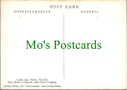 Norfolk Postcard - Castle Acre Priory, West Front of Church Ref.SW10204