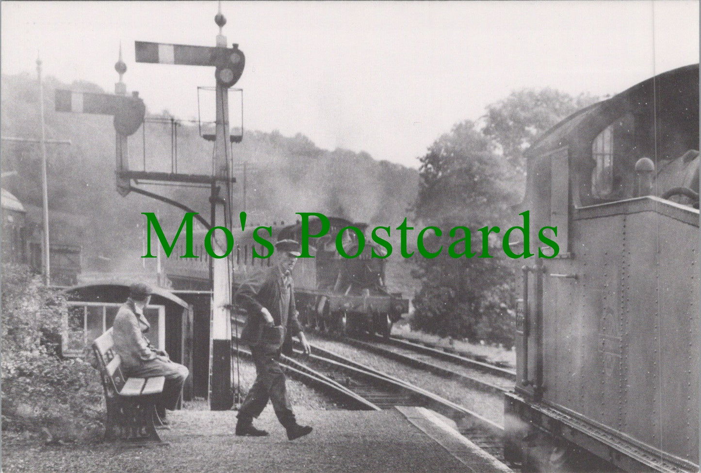 Railway Postcard - Trains Passing at Gara Bridge in 1958 - Ref.SW10207