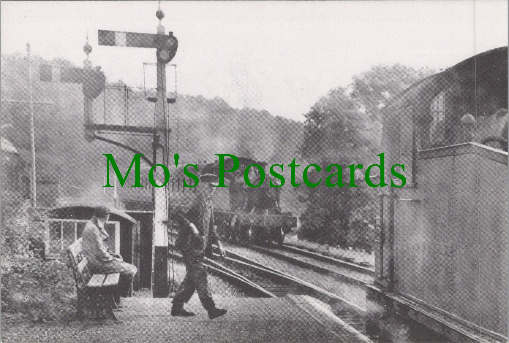 Railway Postcard - Trains Passing at Gara Bridge in 1958 - Ref.SW10207