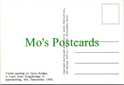 Railway Postcard - Trains Passing at Gara Bridge in 1958 - Ref.SW10207