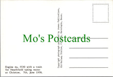 Load image into Gallery viewer, Railway Postcard - Engine No 5530 With a Train at Christow, 1958 - Ref.SW10208
