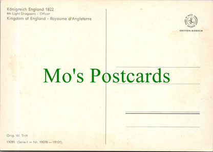 Military Postcard - 4th Light Dragoons Officer, Konigreich England 1822 - Ref.SW10232