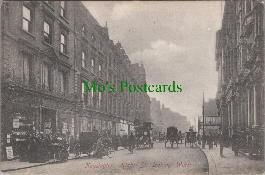 London Postcard - Kensington High Street Looking West Ref.SW9824