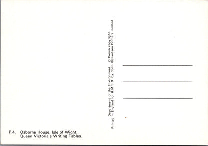 Isle of Wight Postcard - Osborne House, Queen Victoria's Writing Tables Ref.SW9964