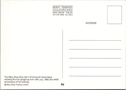 Naval Postcard - The Mary Rose, Portsmouth Dockyard Ref.SW9971