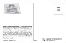 Load image into Gallery viewer, London Postcard - Memorial Stone to Mydiddee, St Paul&#39;s Church, Deptford Ref.SW9976
