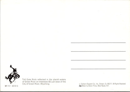 America Postcard - Toll Gate Rock, Green River, Wyoming  Ref.SW9990