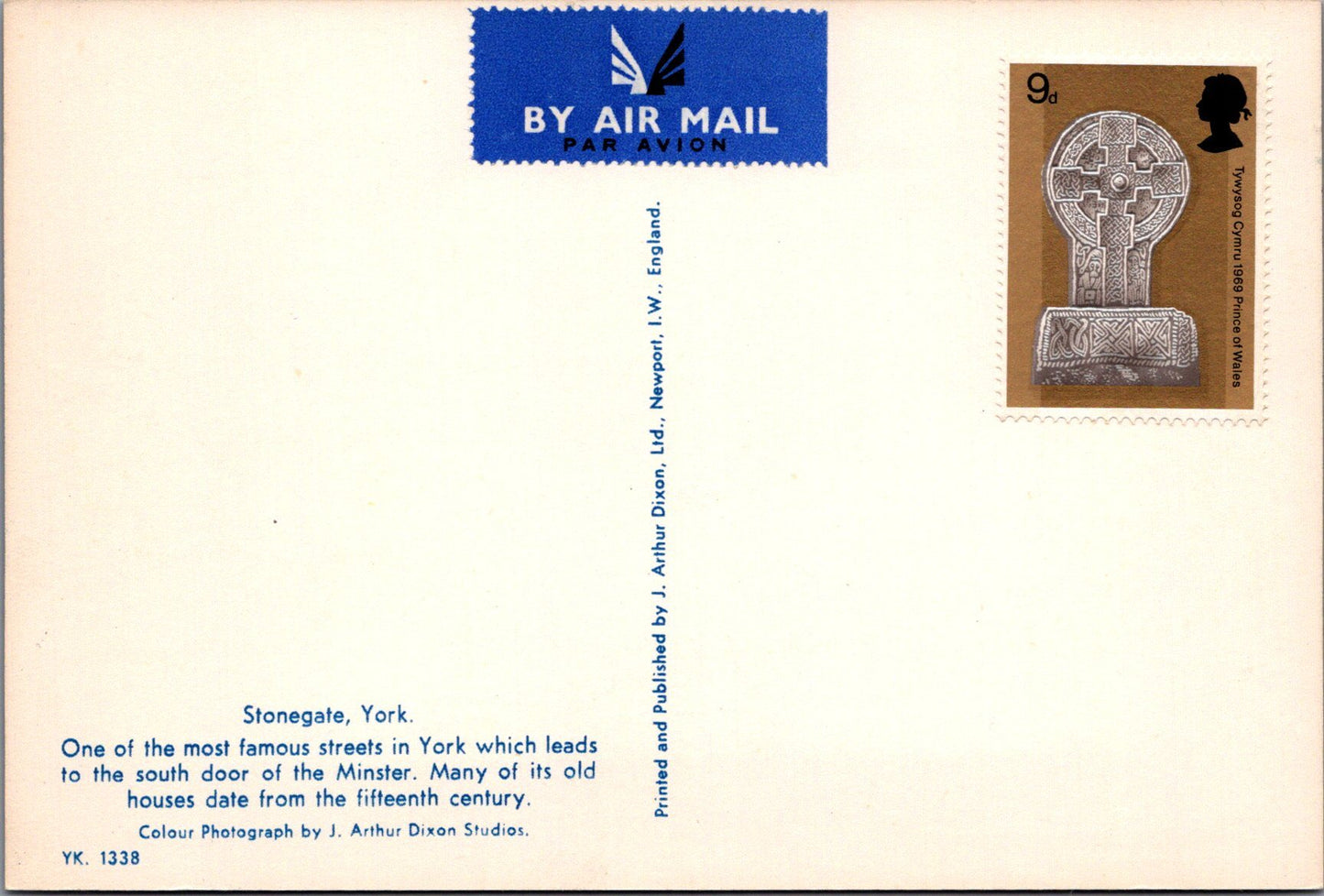 Yorkshire Postcard - Stonegate, York Ref.SW9999