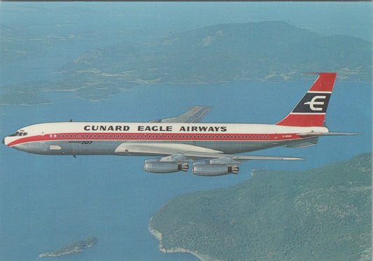 Aviation Postcard - Cunard Eagle Airways Boeing 707-465 Aeroplane Ref.SW10005