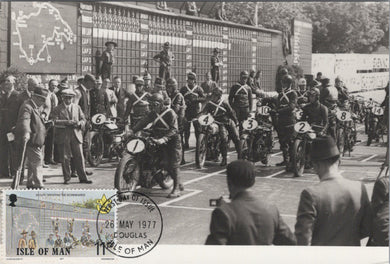 Sports Postcard - Isle of Man Motorbike Racing, Start of Junior T.T. Ref.SW10017