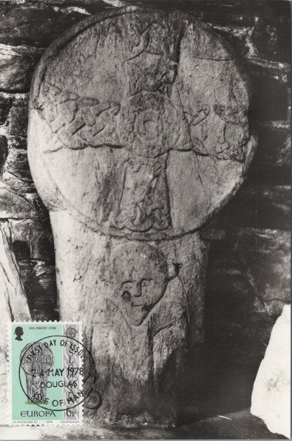 Isle of Man Postcard - Keeil Chiggyrt Stone, Manx Museum Ref.SW10022