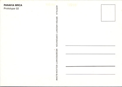 Aviation Postcard - Panavia MRCA Prototype 02 Aeroplane Ref.SW10030