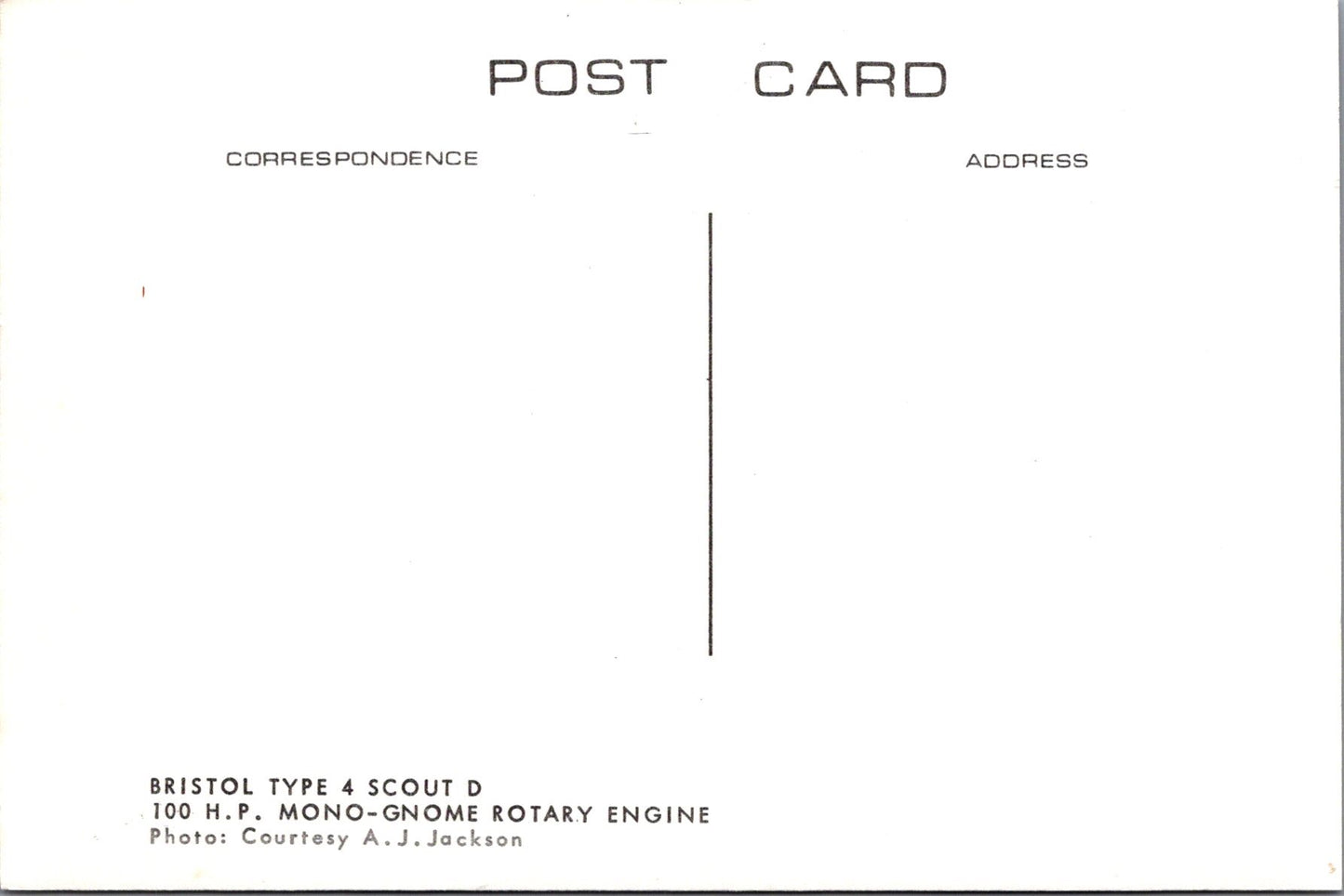 Isle of Man Postcard - Bristol Type 4 Scout D Aeroplane Ref.SW10044