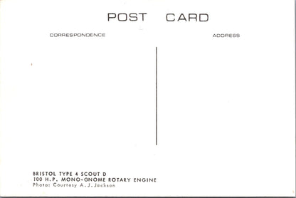 Isle of Man Postcard - Bristol Type 4 Scout D Aeroplane Ref.SW10044