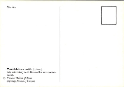 Museum Postcard - Mould-Blown Bottle, Late 1st Century A.D Ref.SW10063