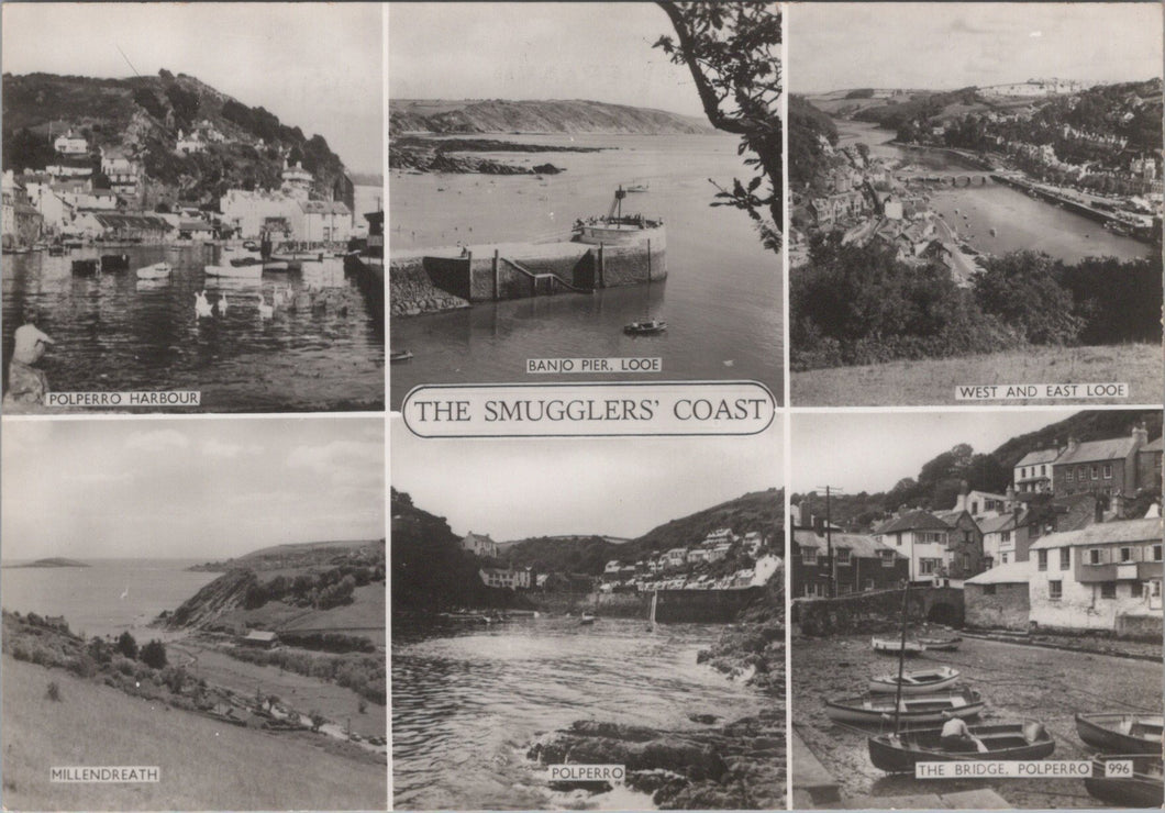 Cornwall Postcard - The Smugglers' Coast, Looe, Polperro, Millendreath  Ref.SW10068