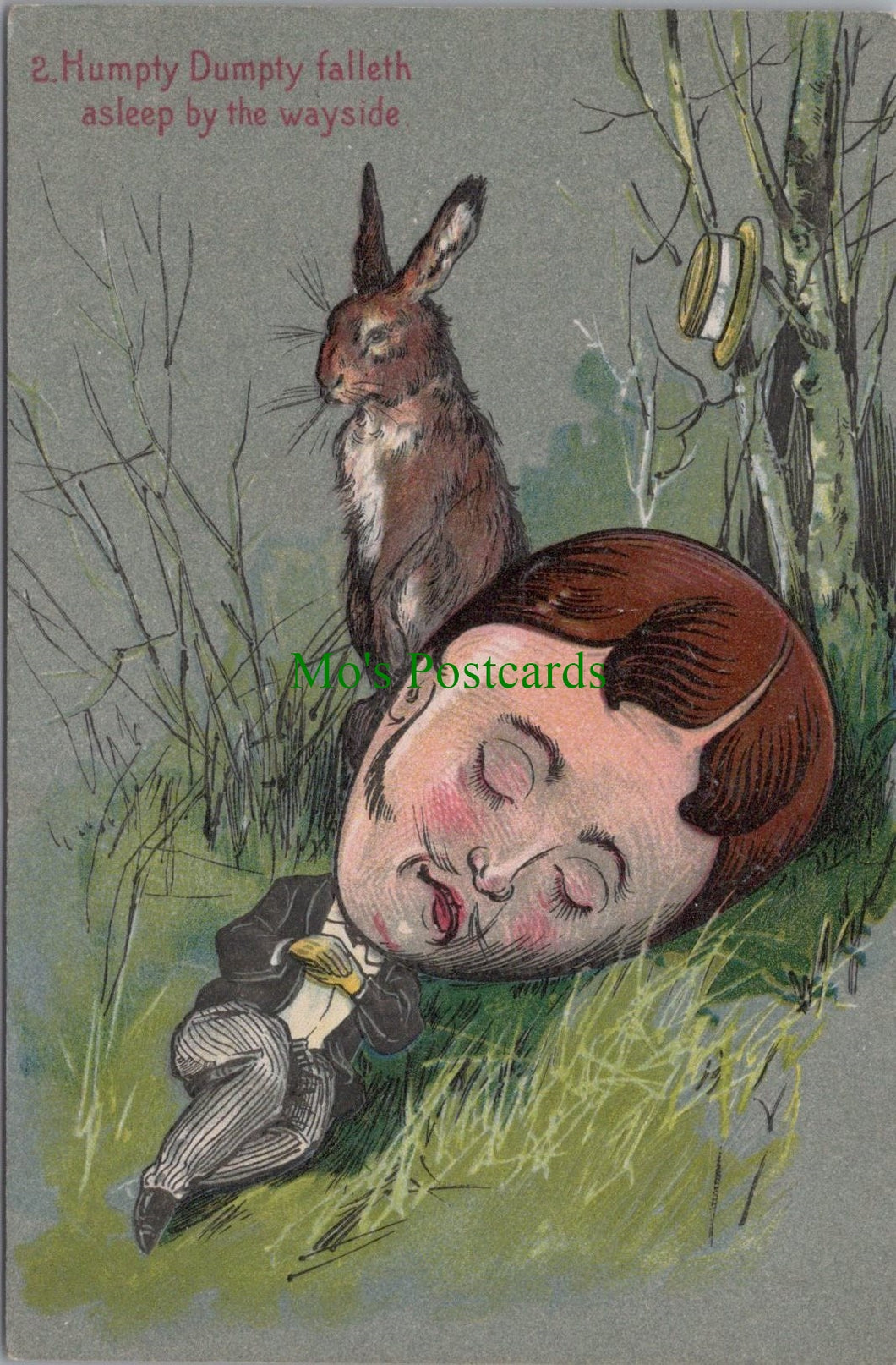 Nursery Rhyme Postcard, Humpty Dumpty