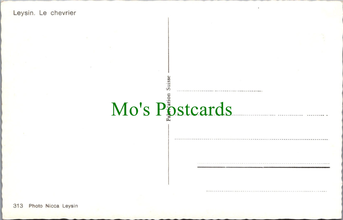 Switzerland Postcard, Leysin, Le Chevrier
