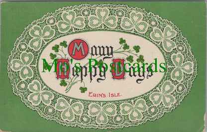 Friendship Postcard, Many Happy Days, Erin's Isle