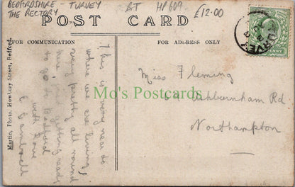 Bedfordshire Postcard - Turvey Village, The Rectory  HP609