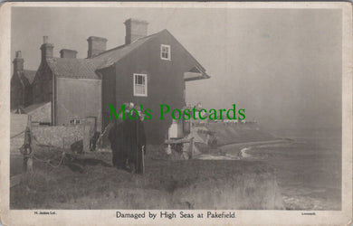Suffolk Postcard - Damaged By High Seas at Pakefield - Coastal Erosion HP538