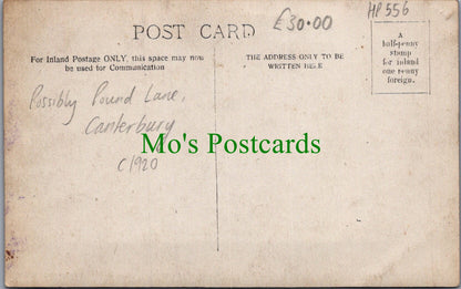Kent Postcard? - Pound Lane, Canterbury?, Flooding c1920 - HP556