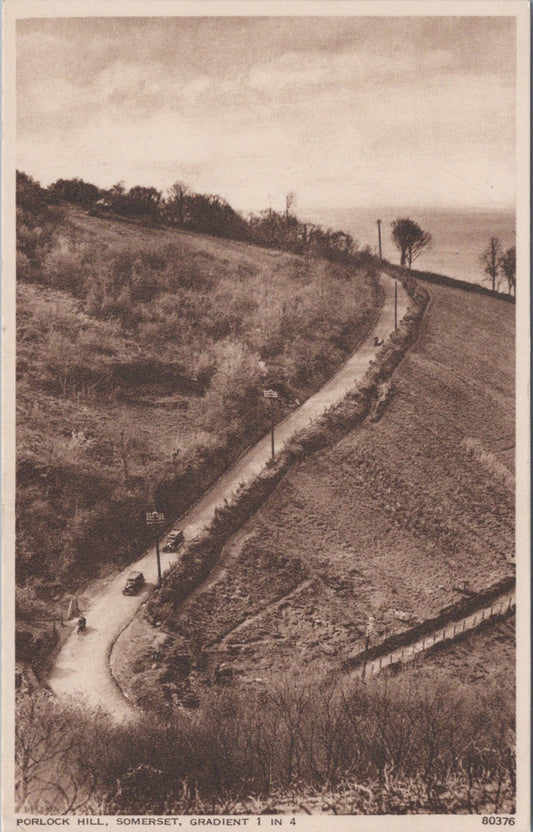 Somerset Postcard - Porlock Hill, Gradient 1 in 4 - SW10737