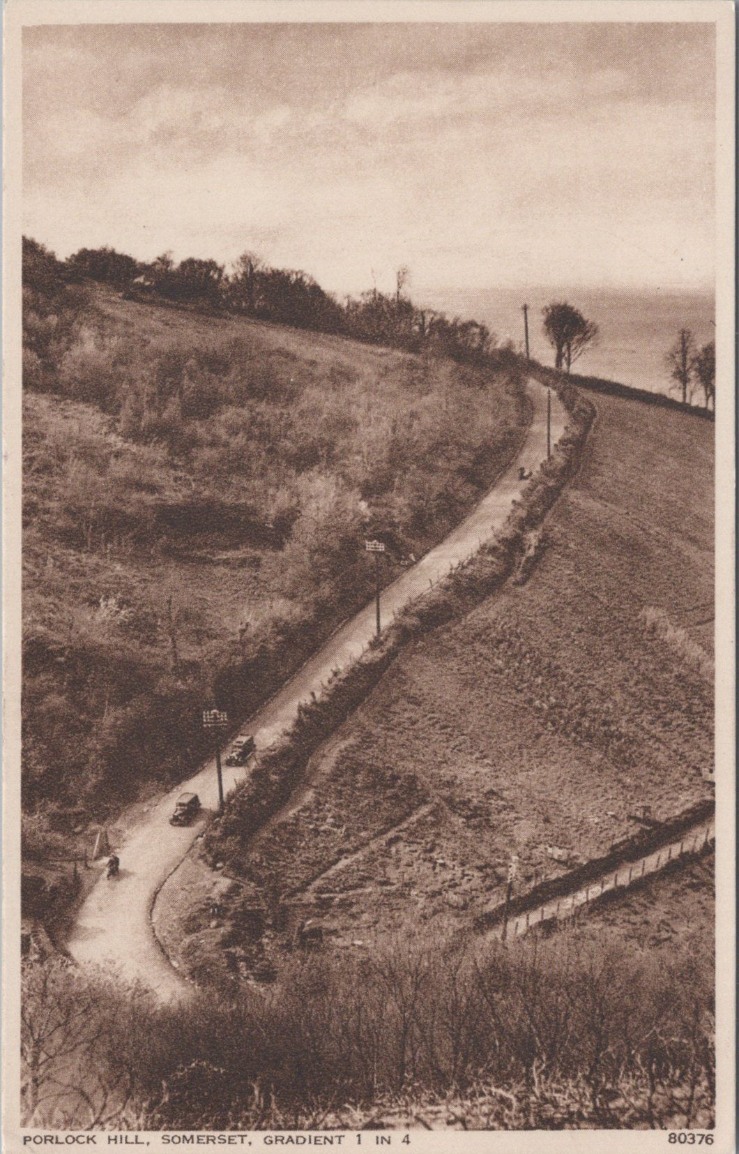 Somerset Postcard - Porlock Hill, Gradient 1 in 4 - SW10737