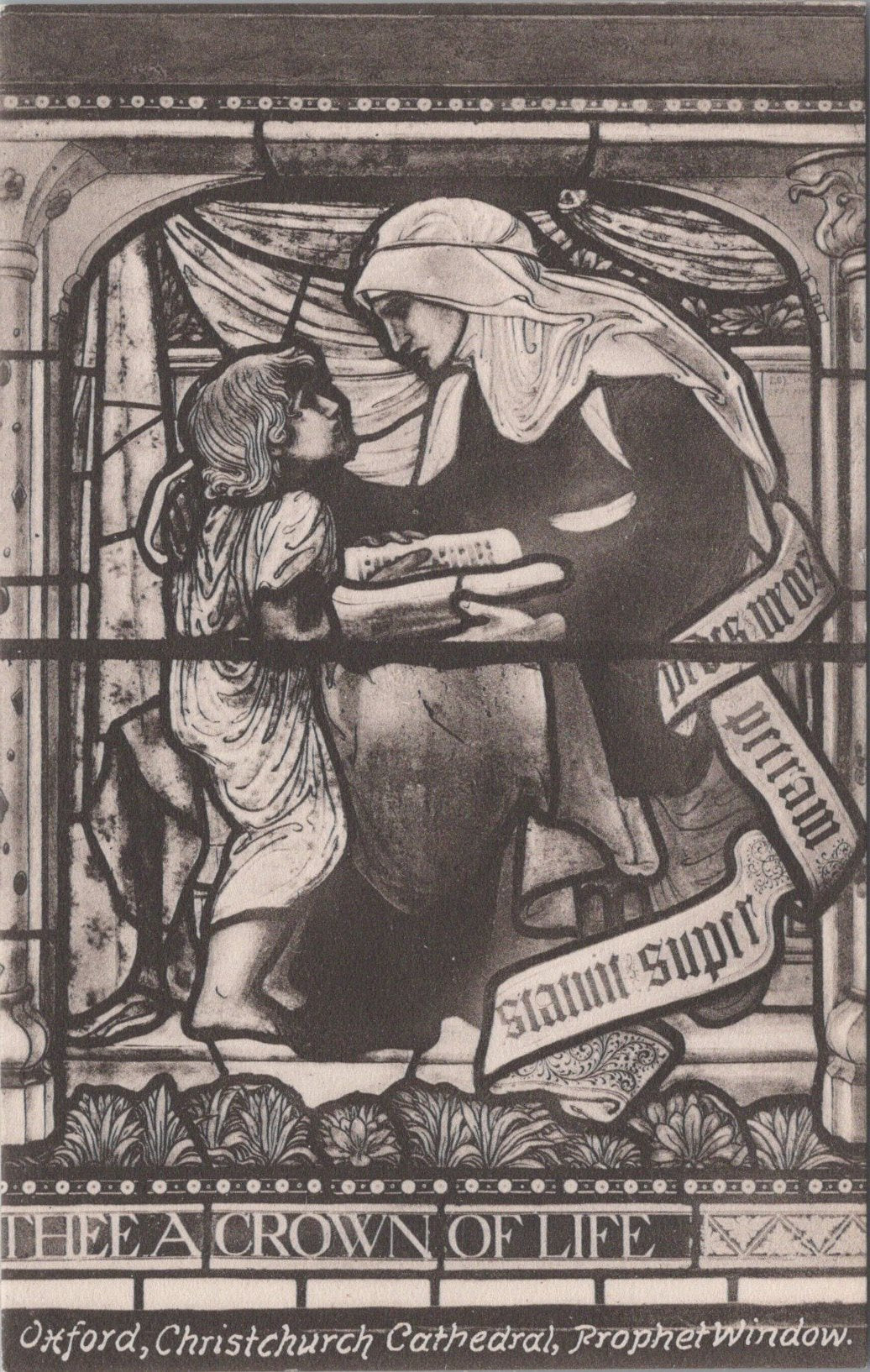 Oxfordshire Postcard - Oxford, Christchurch Cathedral, Prophet Window  SW10785