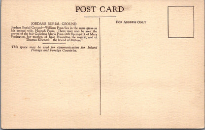 Buckinghamshire Postcard - Jordans Burial Ground, William Penn Grave SW10787