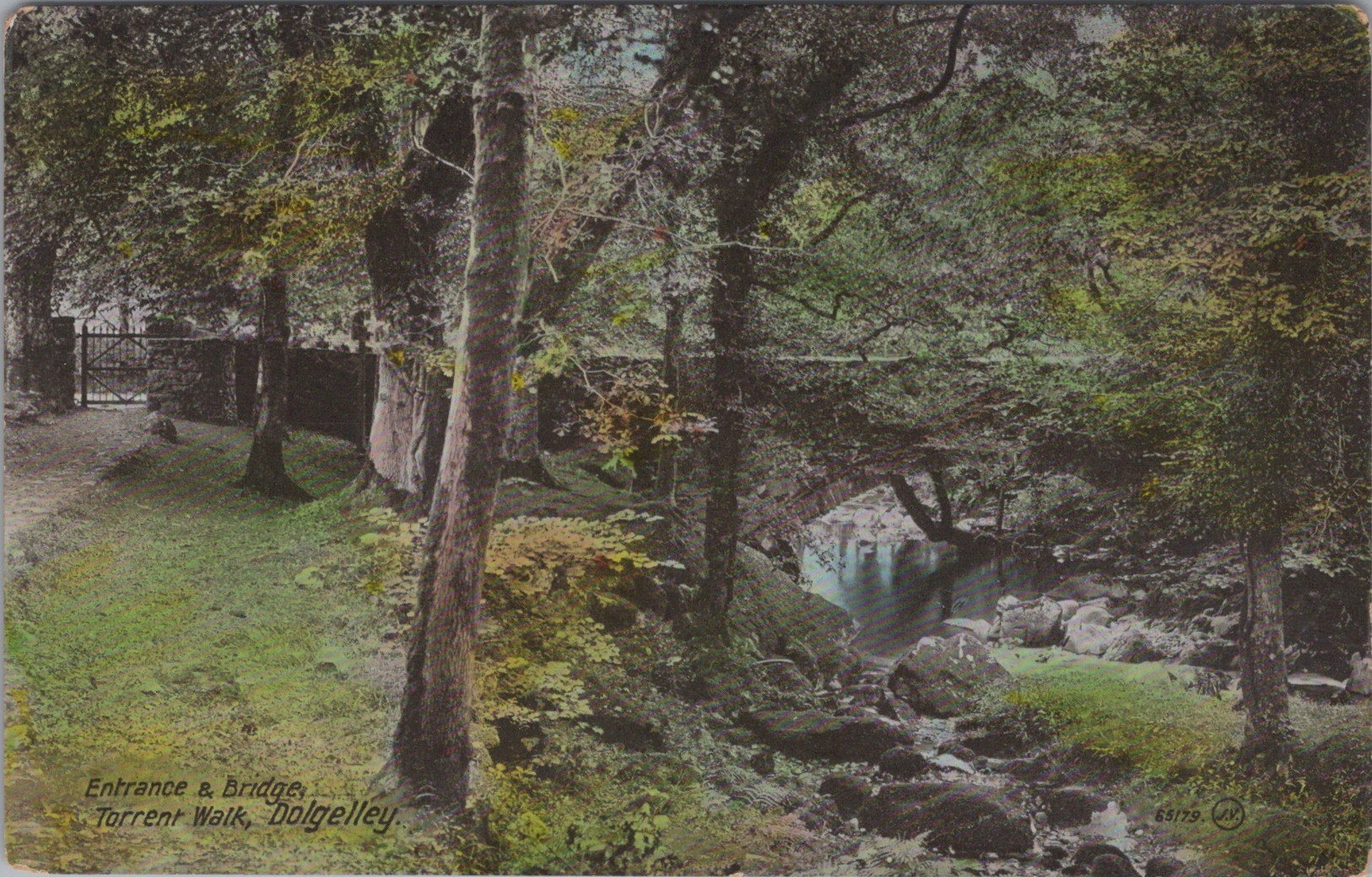 Wales Postcard - Dolgelley, Bridge, Torrent Walk SW10797