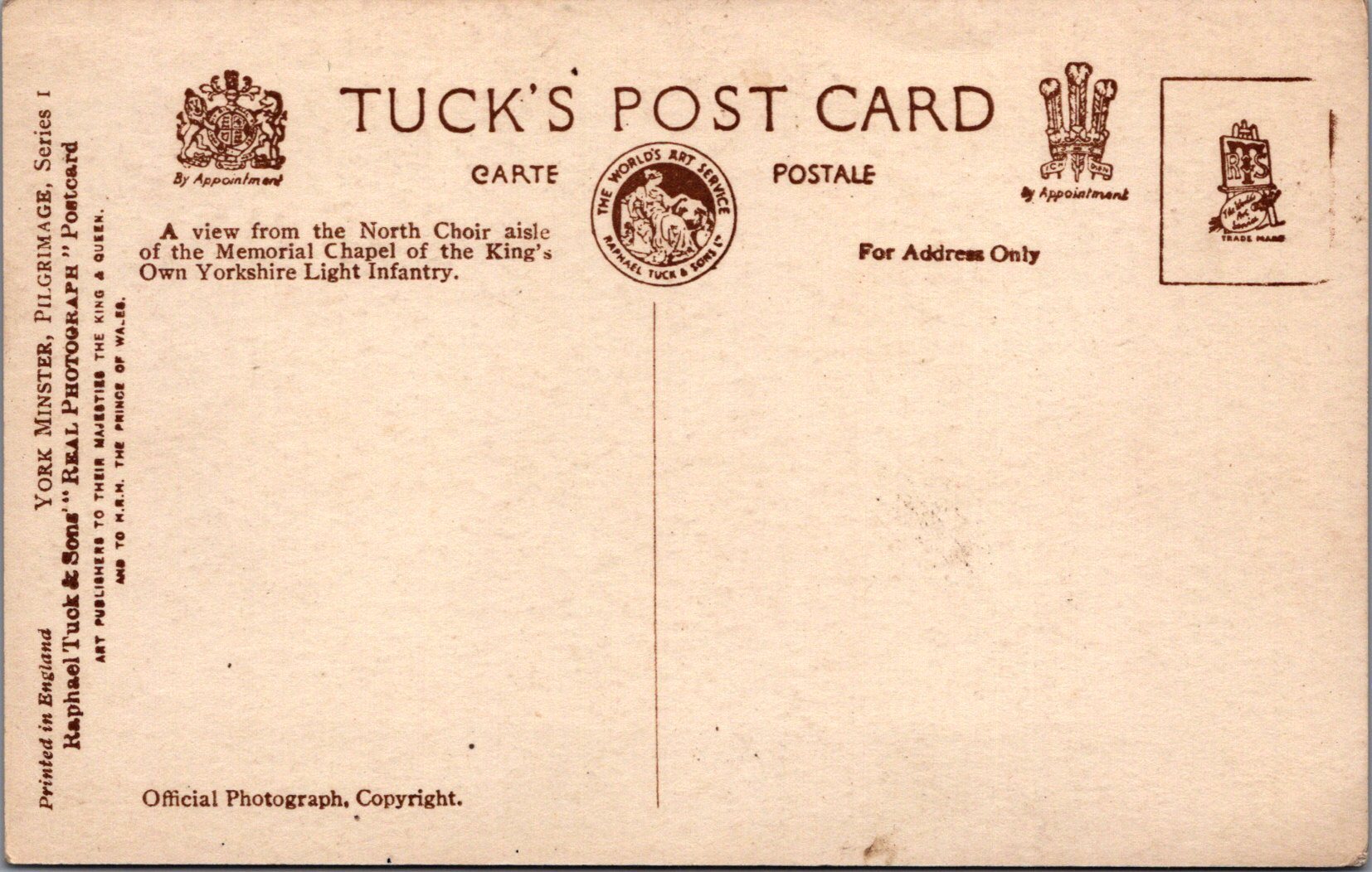 Yorkshire Postcard - York Minster, The Northern Transept & Chapel  SW10803