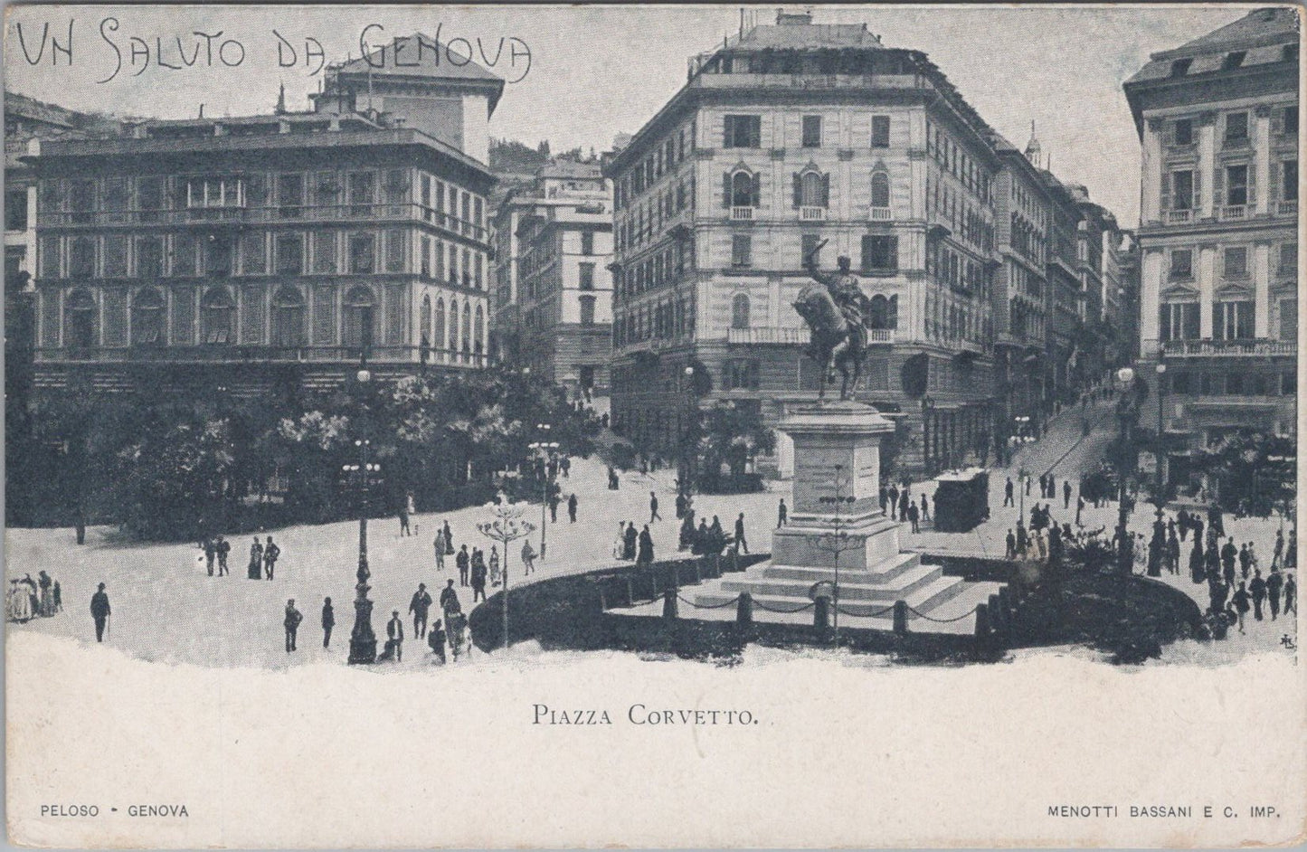Italy Postcard - Genoa (Genova), Piazza Corvetto  SW10826