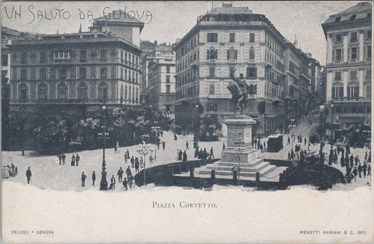 Italy Postcard - Genoa (Genova), Piazza Corvetto  SW10826