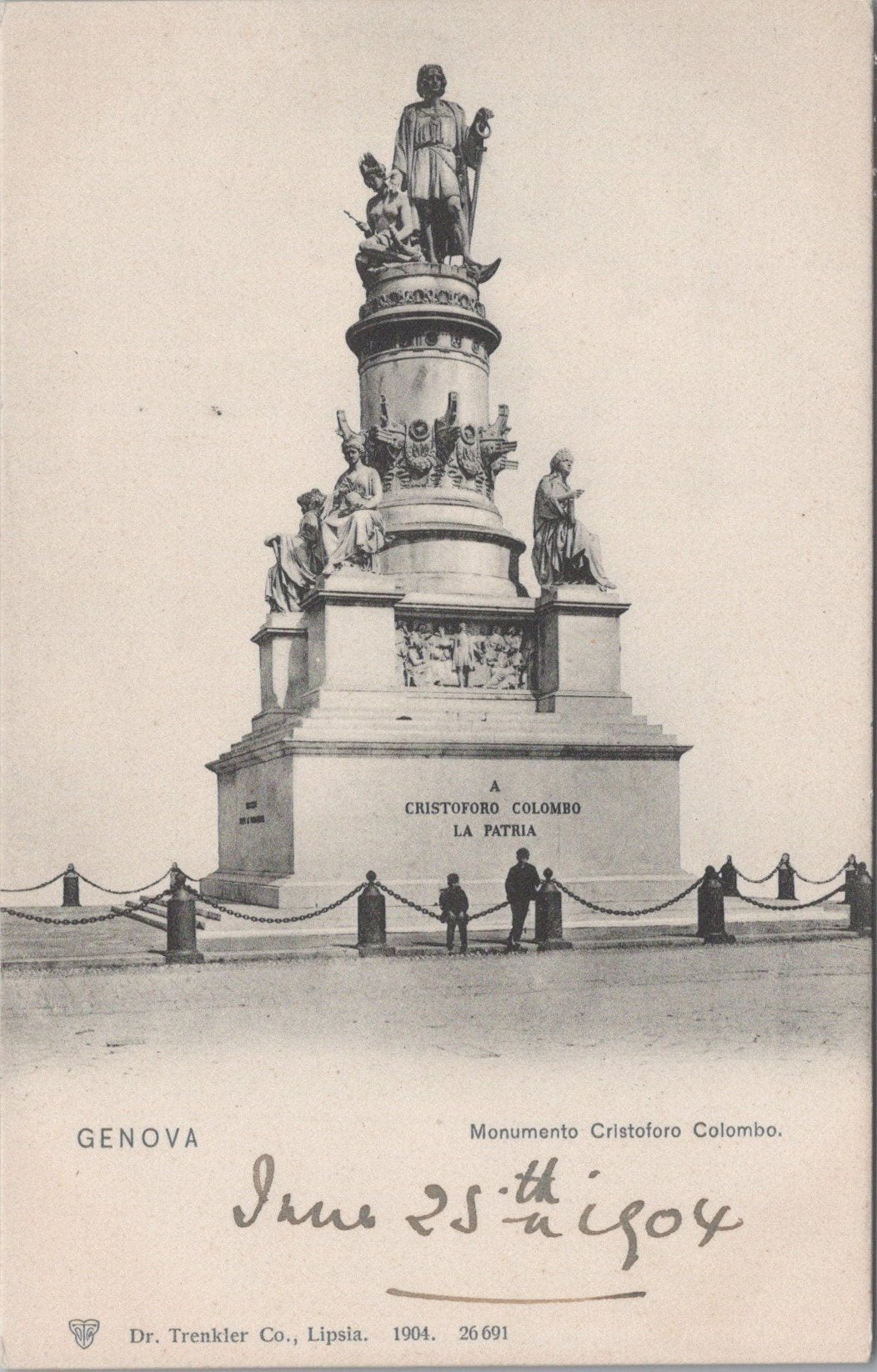 Italy Postcard - Genova / Genoa, Monumento Cristoforo Colombo  SW10837