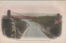 Load image into Gallery viewer, Bristol Postcard - Clifton Suspension Bridge From Observatory Hill SW10855
